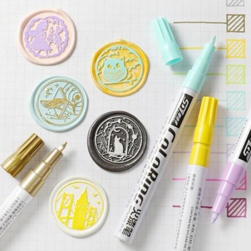 Special Pen for Fire Paint Seal Graffiti Stamp Marker Pen Waxing Coloring Pen Highlight Painting Gold Pen Stamp Seal