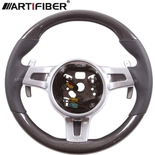 Carbon Fiber Steering Wheel for Porsche 911 Cayenne Macan Panamera Taycan Boxster Cayman Spyder Tycan Panamera GTS