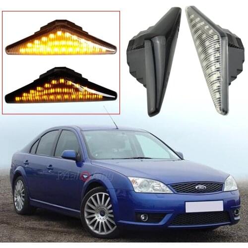 LED Dynamic Side Marker Turn Signal Light For Ford FOCUS MK1 1998-2004 MONDEO MK3 2000-2007 Repeaters Sequential Light