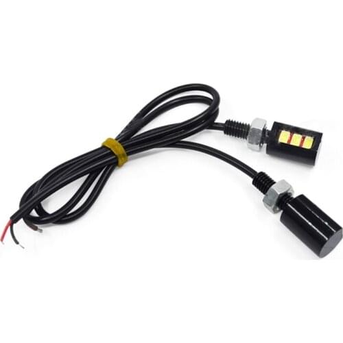 LED Turn Signal Lights Motorcycle Indicators Blinker Amber Light 2Pcs LED Car Licence Plate Number Light