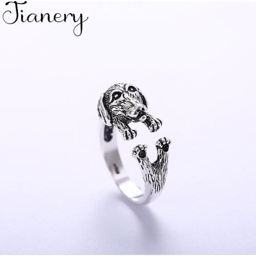 Vintage Retro Dog Rings For Women Wedding Boho Female Charms Jewelry Bridal Valentines Gifts aneis 2020