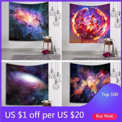Starry Night Galaxy Decor Psychedelic Tapestry Wall Hanging Indian Mandala Tapestry Hippie Chakra Tapestries Boho Wall Cloth