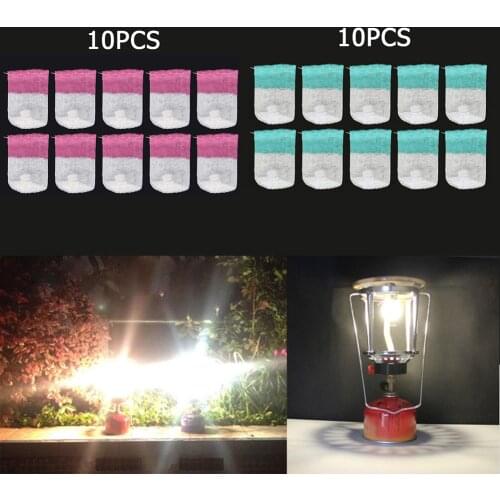 10Pcs Gauze Mesh Lantern Mantles Light Lamp Mantle Kerosene Gas Lamp Cover Camping Lamp Pressure Lamp Mantles Outdoor Tools