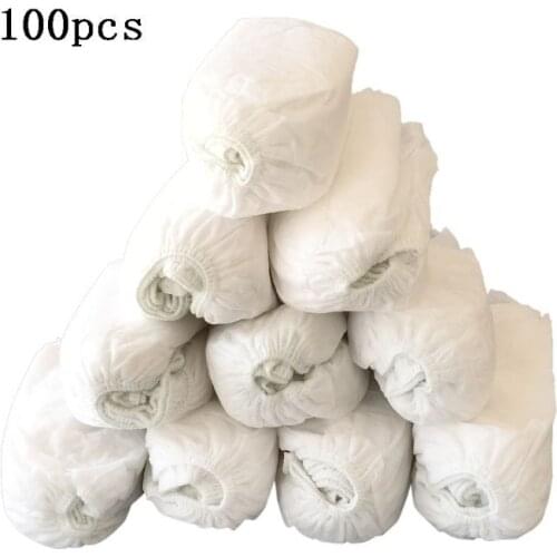 100Pcs Disposable Shoe Covers Non-woven Protection Overshoes Dustproof Shoecover New 2021