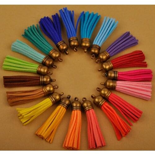 200pcs mixed Types Tassel Findings Flower Silk Polyester Drop Earring Tassel for Jewelry DIY Graft