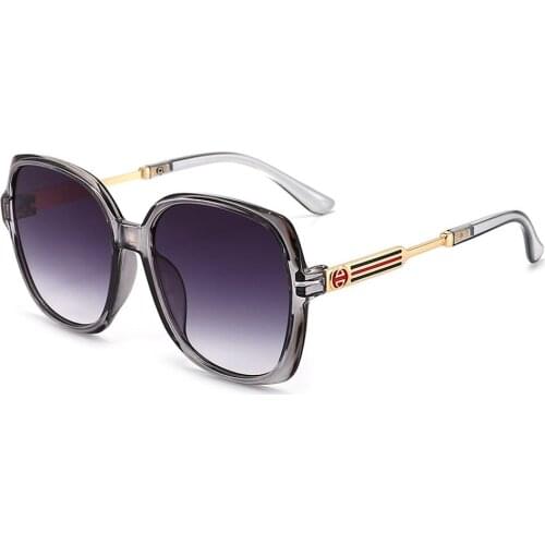 2021 Luxury Brand Design Fashion For Women Sunglasses Men Square Large Frame Sun Glasses Retro Metale Gradient Lenses Oculos New