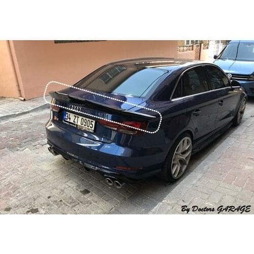 3 PCS For Audi A3 Sedan Spoiler 2013 2014 2015 2016 2017 2018 2019 Rear Wing Top Car-styling Auto Car Accessory Spoilers Sport