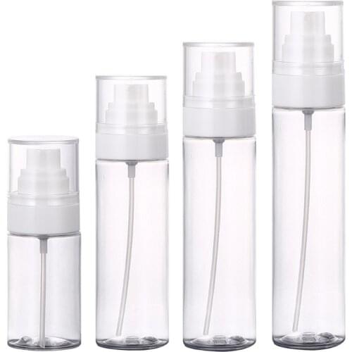 30pcs 50ml 80ml 100ml 120ml Liquid Sprayer Bottle white Mist Pump Makeup Cosmetic Atomizers Spraying Portable Travel Bottles