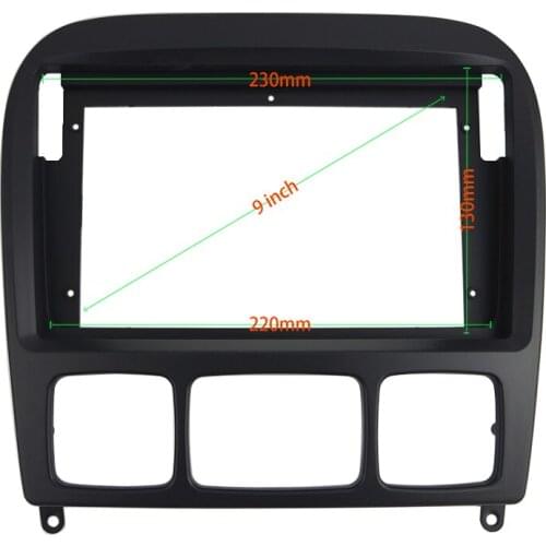 9 inch Car Audio Frame Car Radio Fascia,gps navigation fascia panel is suitable for 2006 BENZ S CLASS (W220)