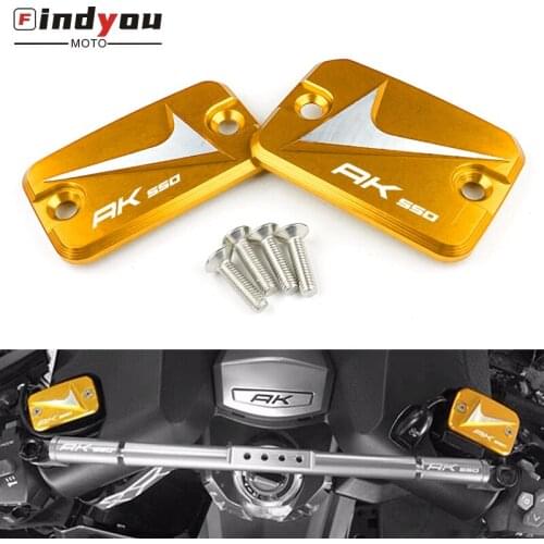 For KYMCO AK550 AK 550 2017 2018 2019 Motorcycle Accessories CNC Gas Fuel Tank Filler Oil Cap Cover Front Brake Fluid Reservoir