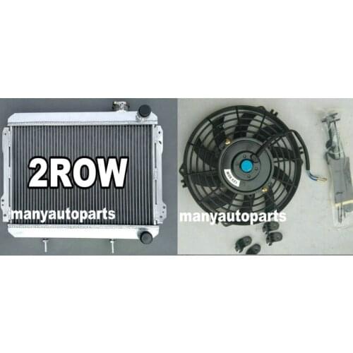 Aluminum Radiator with fan for TOYOTA Corolla AE71 AE72 79-83 FA/32/AT 79 80 81 82 1983
