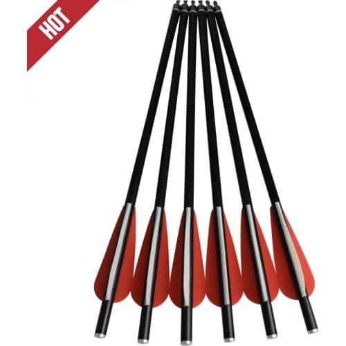 12X 12"/14"16"/18" Fiberglass Crossbow Bolts Arrows Archery Arrows Outdoor with 3" TPU Vane Flat Nock Screw Point Free Shipping