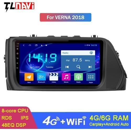 IPS Screen Car Radio Multimedia Video Player Navigation GPS For Solaris Hyundai 1 2 Accent Reina Verna Sedan 2017-2019