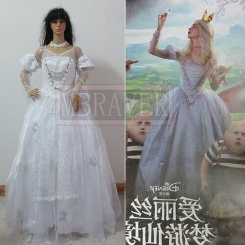 The White Queen Costume Dress Halloween Cosplay Costume