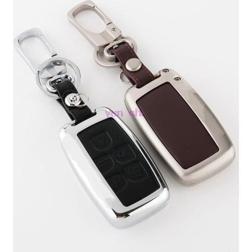 High Grade Zinc alloy Leather Car Key Case Bag For Land Rover RANGE ROVER SPORT Evoque Freelander 2 DISCOVERY 4 Key Chain Covers