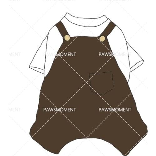 Designer Dog Clothes for Small Dogs Jumpsuit for French Bulldog Puppy Clothing Rompers for Yorkies 4 Legged Pet Costume PC2175