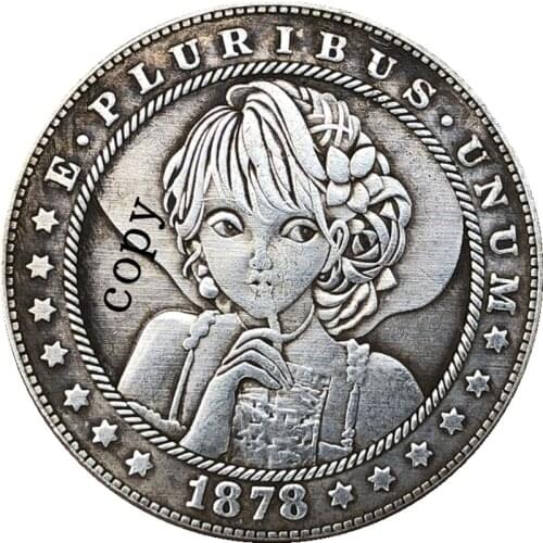 Hobo Nickel 1878-CC USA Morgan Dollar COIN COPY Type 238