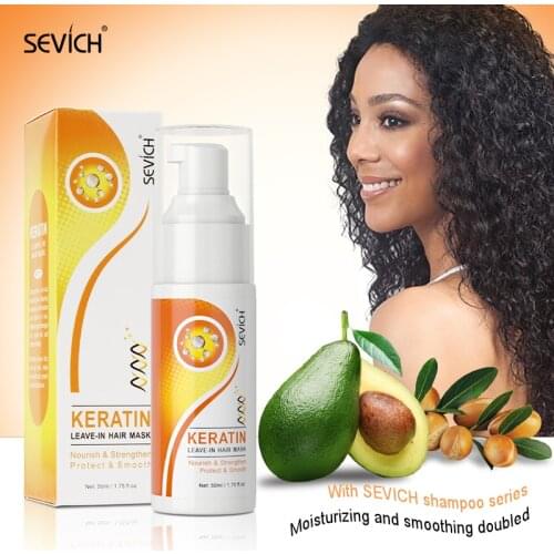 SEVICH Keratin Hair Mask 50ml Pro Keratin Complex Leave-in Condition Nourishing Hair Scalp Treatment Restore Soft Smooth Hair