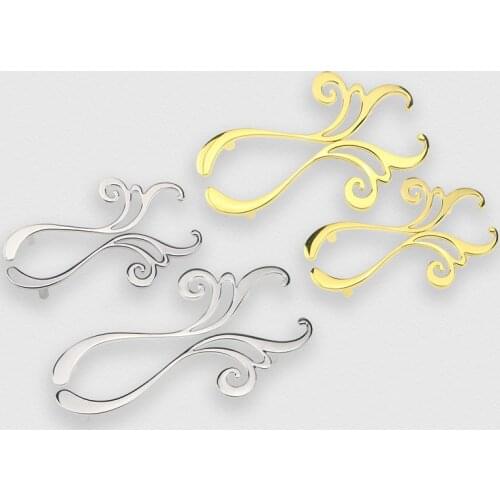 2Pcs New Art Chrome Gold Cabinet Furniture Wardrobe Door Knob Drawer Cabinet Hardware Shake Handle