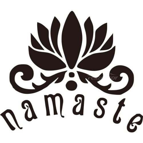 Lotus Indian namaste Car Sticker Car Body Stickers Window Door Decal Top Quality Waterproof ZP030