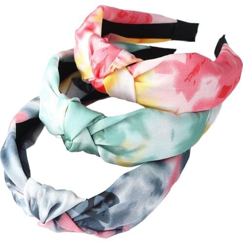 MOLANS New Fashion Dyeing Knotted Headband For Women Hair Bands Hoop Bezel 2021 Hair Accessories Headwear