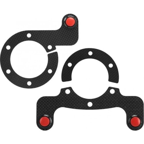 External Horn Button Kits for MOMO/OMP/Nardi/Sparco 6 Bolts Steering Wheel Interior Mouldings Acrylic+Carbon Fiber Accessory