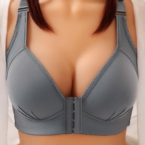 2021 New Front Buckle Thin Sexy Lingeries Women Bras Plus Size Breathable Vest Front Fastener Womens Underwear