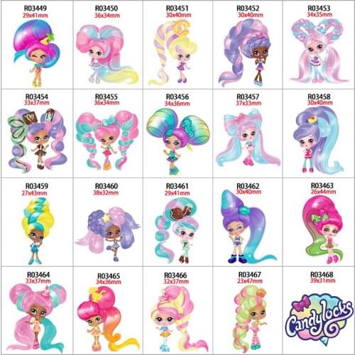 New Cute Girl Cartoon Flatback Planar Resin Printed 30pcs/lot for DIY Kids Decoration Crafts