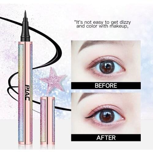 1PC Black Brown Starry Eyeliner Pen Women Eye Makeup Fast-drying Waterproof Anti-sweat Lasting Liquid Eye Liner Cosmetics TSLM1