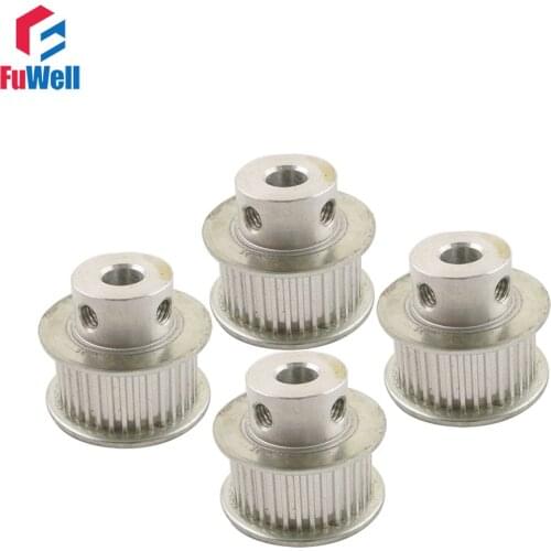 4pcs MXL Type 35T Timing Pulley 5/6/6.35/7/8/10/12mm Bore 11mm Belt Width 2.032mm Pitch Aluminum Alloy Timing Belt Pulley