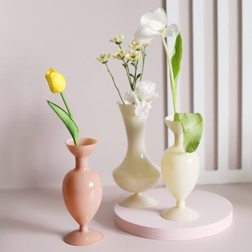 Nordic Retro Ins Creative Glass Vase Hydroponic Home Living Room Restaurant Desktop Personality Art Ornaments Candle Holder