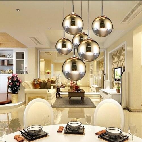 Nordic Ball Shaped Simple design Big Loft Lamp Planetarium-Lamp Pendant Glass Home-Decor Vintage Retro Nordic