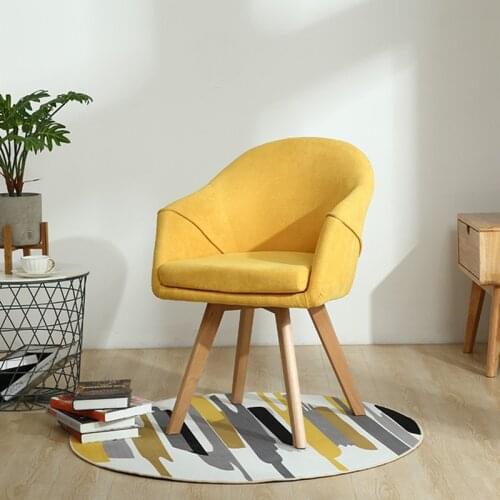 Nordic Living Room Chair Living Room Furniture Solid Wood Coffee Chair Sofa Hotel Chair Dining Chair Leisure Chair Makeup Chair