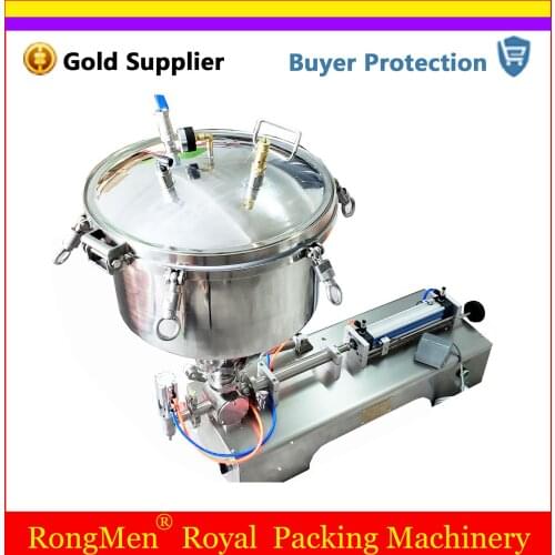 High Viscosity Paste Filling Machine Peanuts Butter Cream Filler With Compression Air Pressure Hopper Free Shipping
