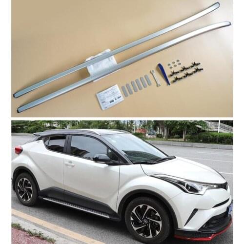 High Quality Aluminum Alloy Screw Installation Top Roof Rack Rail Luggage For TOYOTA C-HR CHR 2017 2018 2019 2020 2021