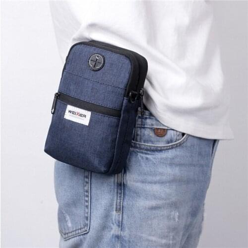 Mobile Phone Bag Canvas Outdoor Running Multifunction Sports Universal Purses Waist Belt Bag Handbag For Man Male Pouch Pocket