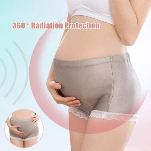 Women Underwear Briefs Anti-Radiation EMF Shielding Silver Fiber Shorts Pants Pregnancy Panties