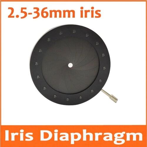 1pc 2.5-36MM Metal Adjustable Iris Diaphragm Aperture Condenser for Digital Camera Microscope Concentrator 18pcs Blades Leaves