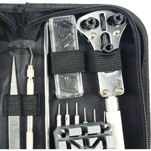15pcs Waist Watch Repair Tool Kits Bar Tool Back Case Opeaner with Case