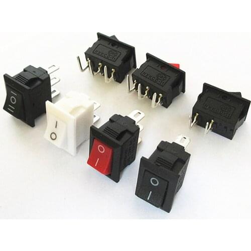 20PCS/Lot Rocker Switch KCD11 8.5*13.5MM Small 10*15MM 2-3 Feet And Gears