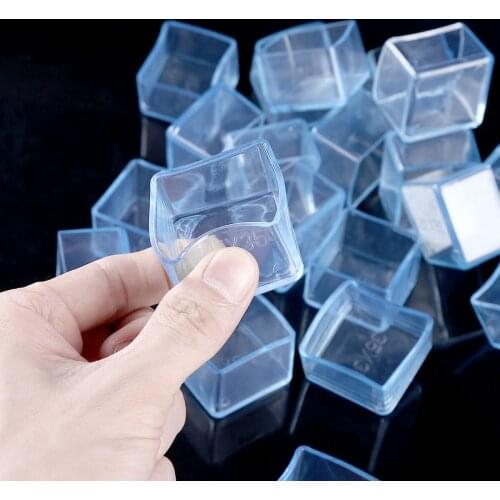 24 Anti Slip Clear PVC Feet Cups Durable Furniture Hardware Table Chair Leg Protector Non Skid Covers for Home Office Restaurant
