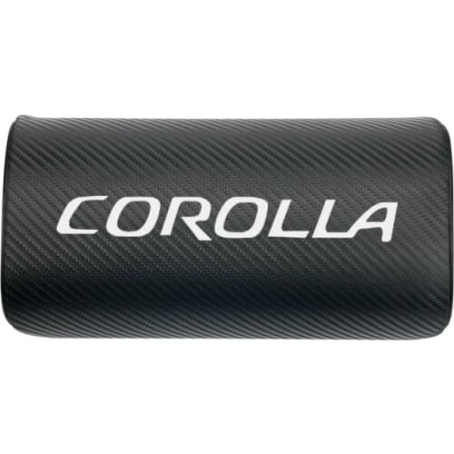 Car neck pillows both side pu leather single headrest case for Toyota Corolla accessories car styling