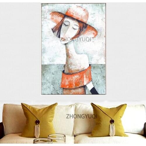 Elegant Lady Saxophone Gentlemen Picalisso Style Art Print Figure Canvas Painting Nordic Decor for Living Room Modular Pictures