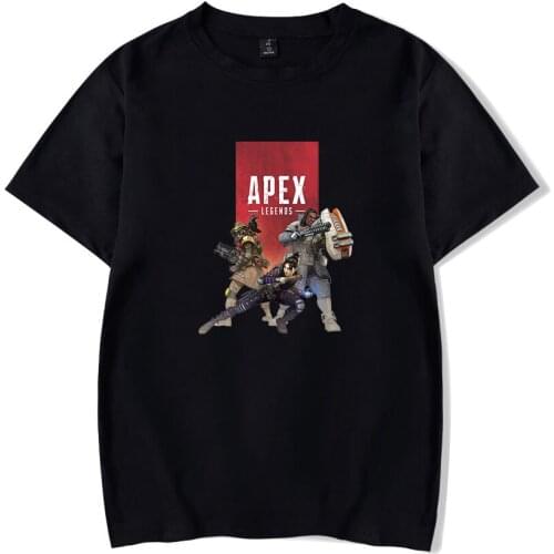 Hot Apex Legends T Shirt Men Print Summer Black Wild Tshirt Cotton Short Sleeve Women Tops Homme Apex Tshirt high quality Tees