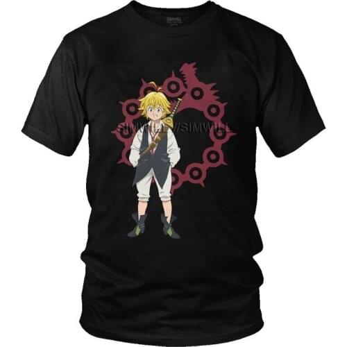 Anime The Seven Deadly Sins T-shirt Men Graphic T Shirt Short Sleeve Cotton Nanatsu No Taizai Meliodas Tshirt Urban Tees Tops