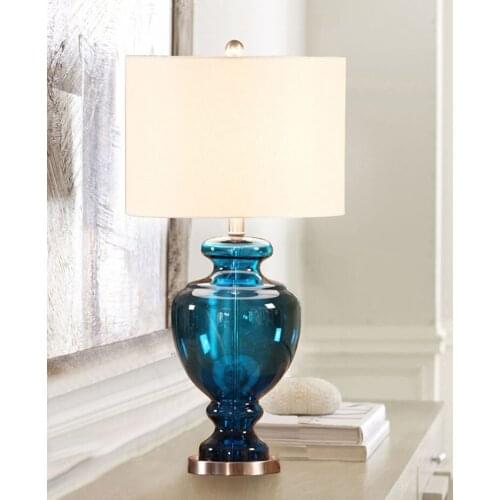 GIRBAN Free Shipping Creative Modern Blue Bed Side Lamp Office Living Room Desk Light Lighting Led Table Lamps for The Bedroom
