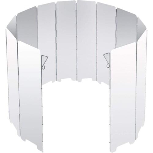 Camping Stove Windscreen 12 Plates Ultralight Folding Camp Stove Windscreen Portable Camping Stove Windshield Use Alcohol Stov