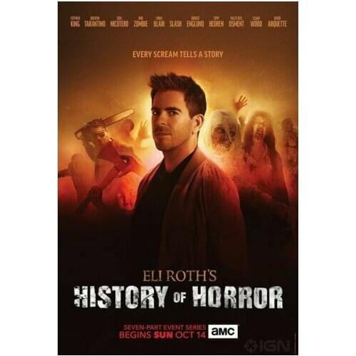 Eli Roths History of Horror TV Series Silk Fabric Wall Poster Art Decor Sticker Bright