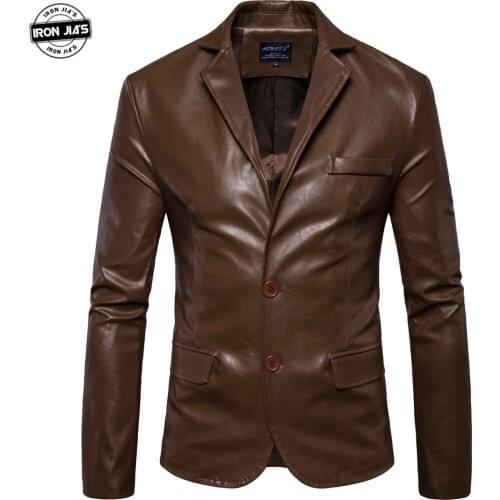 IRON JIAS Leather Motorcycle Jacket PU Waterproof Rainproof Moto Motocross Mens Motorbike Riding Urban Casual Jacket