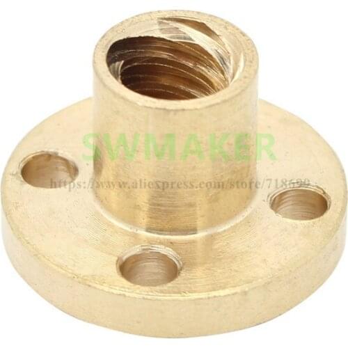 1pcs TR8 ACME BRASS NUT for TR8x2/TR8x4/TR8x8 lead screw for Reprap 3D printer and CNC machine